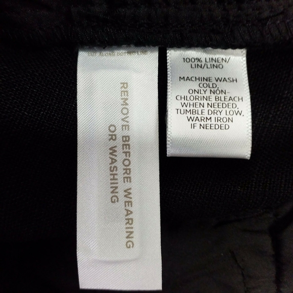 Ann Taylor Loft Womens Black Julie Fit Flat Front Tall Linen Trousers Size 0 - Picture 10 of 10